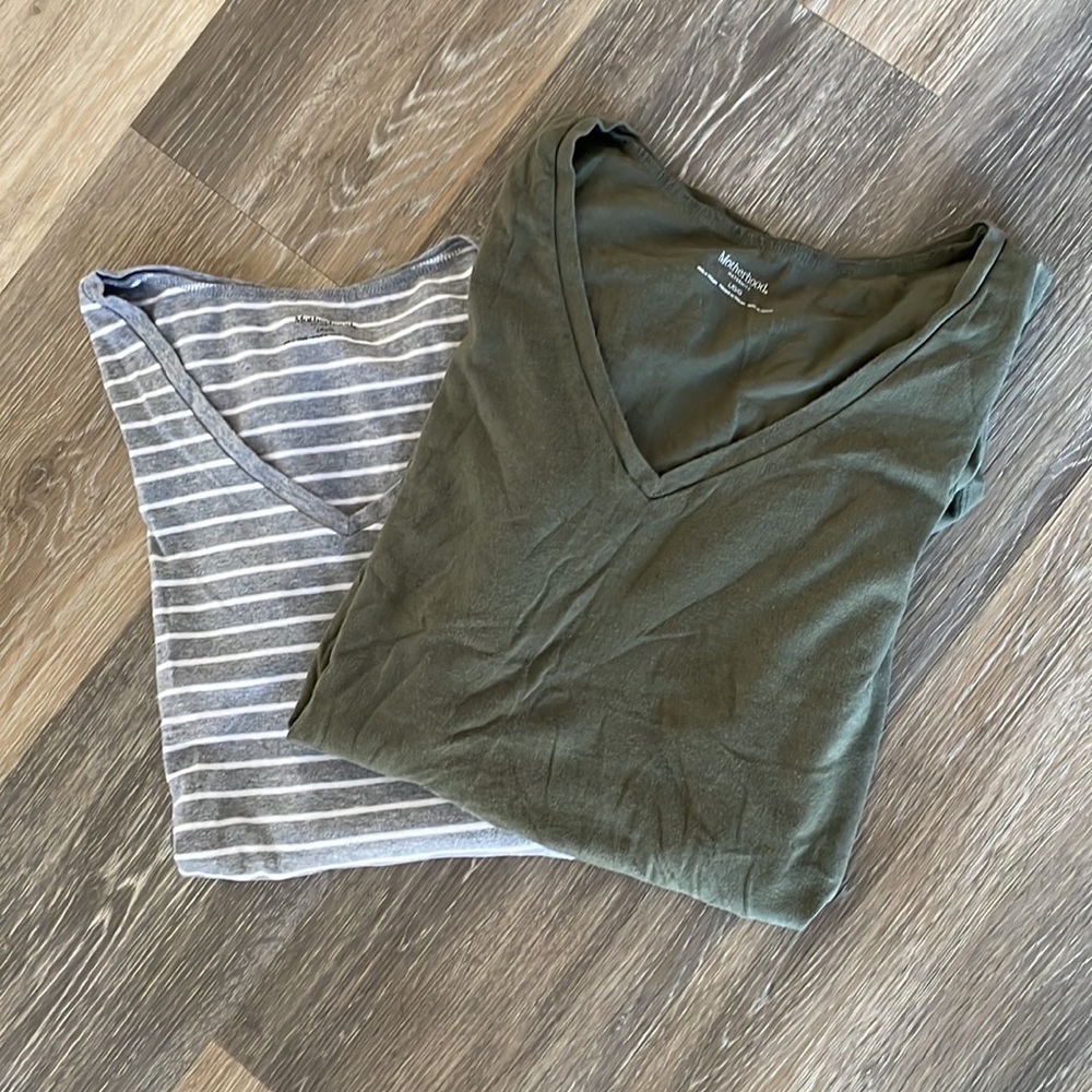 2 Large Motherhood Maternity T-Shirts